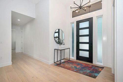 Nourison Celestial Red/Blue Atlantic 3'11" x 5'11" Area Rug, Contemporary, Abstract, Easy -Cleaning, Non Shedding, Bed Room, Living Room, Dining Room, Kitchen, (4' x 6') in Modern White Entryway