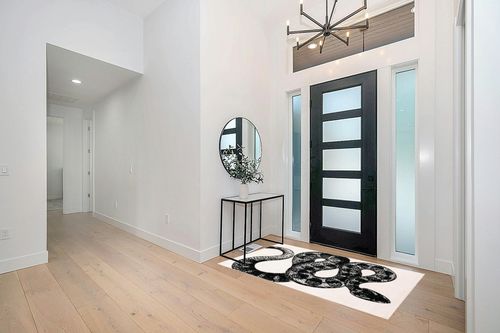 nuLOOM Modern Slithering Serpent Machine Washable Area Rug, 4x6, Black in Modern White Entryway