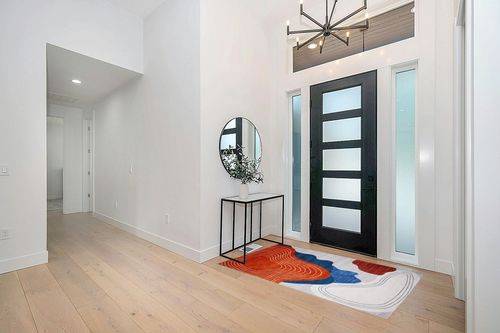 junhejiamei Modern Area Rugs for Living Room 4'x6',Machine Washable Stain Resistant Non Slip Backing Area Rugs,Soft Low-Pile Bedroom Dining Room Floor Carpet,Pink in Modern White Entryway