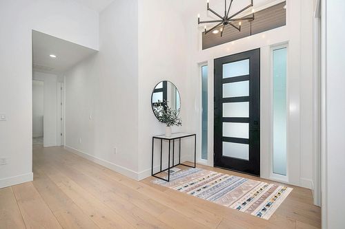 GMFINE Area Rug 4x6, Ultra-Thin Non Slip Washable Rugs, Geometric Boho Area Rugs Large Carpet for Living Room Bedroom Dinning Room (Blue/Brown, 4' x 6') in Modern White Entryway