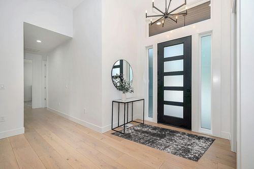 nuLOOM Deedra Modern Abstract Area Rug, 4x6, Dark Grey in Modern White Entryway