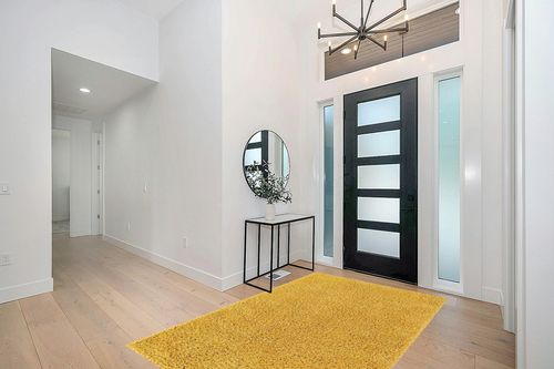 Yellow, 5x8 Feet fluffy rug in Modern White Entryway