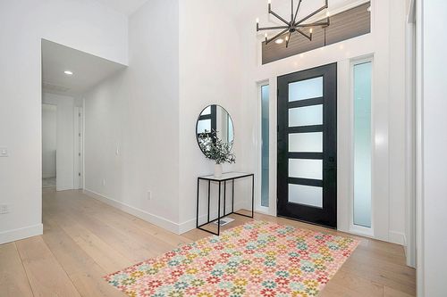 Mohawk Home Girls Playroom Kids Area , Enchanted Floral Pink (5' x 8') in Modern White Entryway