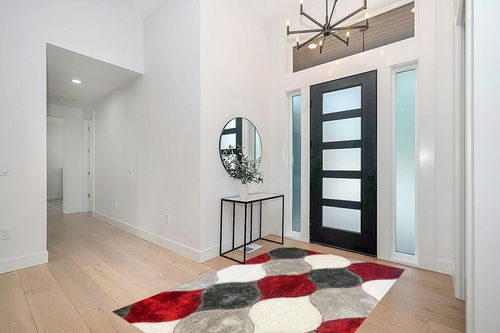 United Rugs - 4D Shaggy 6488 Thick Soft Plush Modern Shag Stain-Resistant Area Rug (Red, 5' x 7') in Modern White Entryway