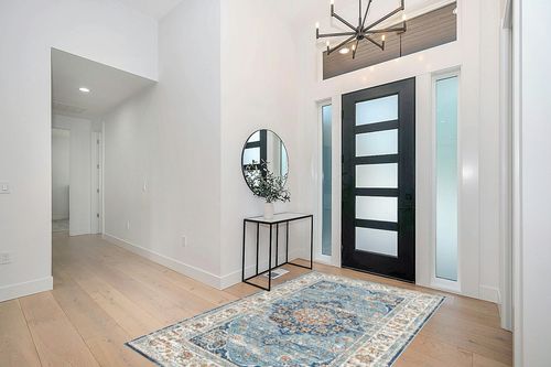 VK VK·LIVING Washable Rug, 5'x7' Stain Resistant Washable Rug, Machine Washable Rug with Non-Slip,Vintage Bohemian Area Rug for Living Room Bedroom Dining Home Office Area Rug (Blue, 5'x7') in Modern White Entryway