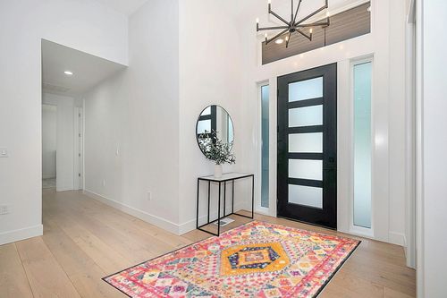 OJIA Washable Area Rug 5'X8', Non-Slip Living Room Rugs, Ultra-Thin Bedroom Rug Soft Accent Rugs, Retro Floral Print Floor Carpet Pink Rugs for Dining Room/Kitchen/Playroom/Farmhouse/Home Decor in Modern White Entryway