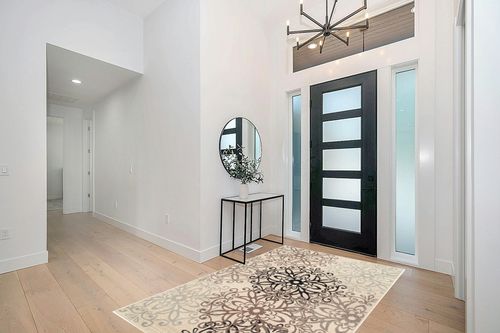 SUPERIOR Indoor Large Area Rug for Bedroom, Living/Dining Room, Entryway, Office, Farmhouse Aesthetic Floor Throw, Modern Floral Geometric Decor, Jute Backing, Leigh Collection, 5' x 8', Beige in Modern White Entryway