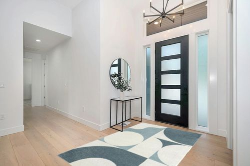 Abani Deco Collection Area Rug -Cream/Green Modern Geometric Design -5'3" x 7'6" - Easy to Clean - Durable for Kids and Pets - Non-Shedding - Medium Pile - Soft Feel -for Living Room, Bedroom & Office in Modern White Entryway