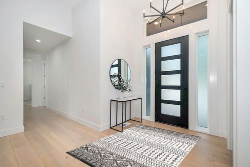 Art&Tuft Area Rug Black in Modern White Entryway