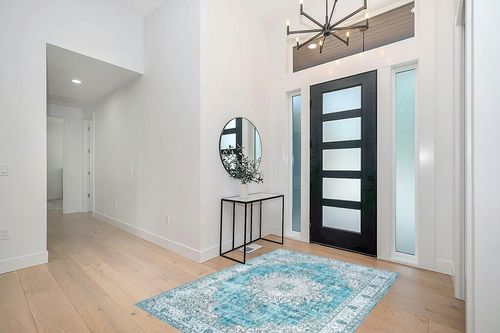 DECOMALL Kalina Washable Area Rugs in Modern White Entryway