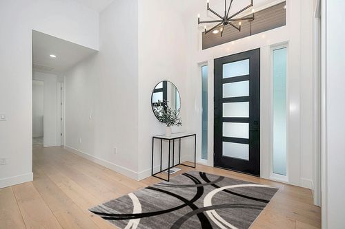 Grey Modern Non Slip Living room, Bedroom, Hallway, Office, Dorm, Kitchen, Dining room Area Rug in Modern White Entryway