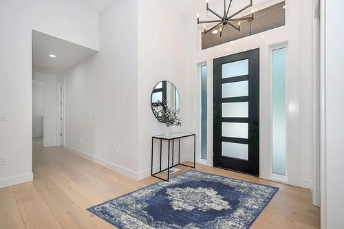 ‎Navy Blue ‎Modern ‎Lightweight ‎Living Room ‎Area Rug in Modern White Entryway