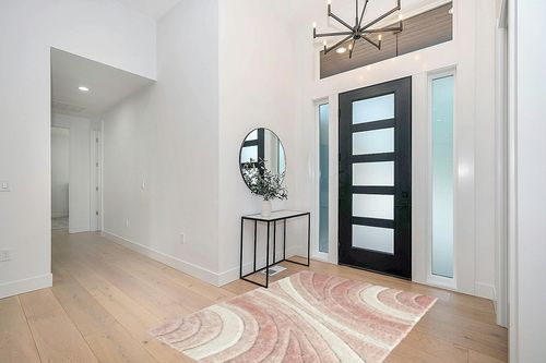 Koo Geometric Pink Area Rug Orren Ellis Rug Size: Rectangle 5' x 7' in Modern White Entryway