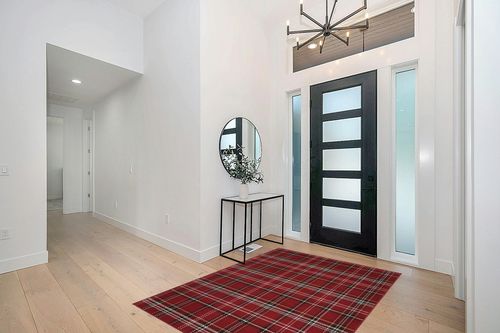 Nourison Grafix Red 5'3" x 7'3" Area -Rug, Modern, Plaid, Bed Room, Living Room, Dining Room, Kitchen, Easy -Cleaning, Non Shedding, (5' x 7') in Modern White Entryway