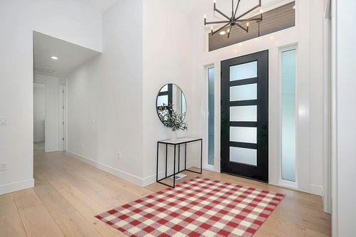 Garland Rug Country Living Buffalo Plaid Area Rug, 5-Feet by 7-Feet, Chili Red/Ivory in Modern White Entryway