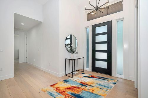 Rugshop Sky Collection Novel Abstract Area Rug 5' x 7' Multi in Modern White Entryway