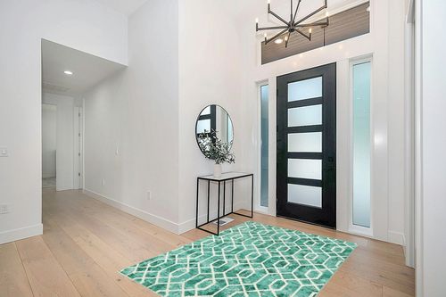 Lahome Washable 5x7 Living Room Rug, Green Large Rug for Bedroom Geometric Mat with Trellis, Soft Modern Non Slip Low Pile Accent Carpet for Home Office Nursery in Modern White Entryway