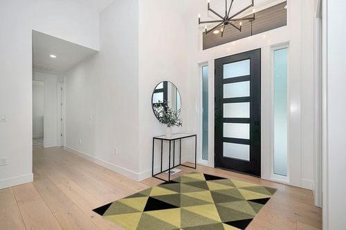 Well Woven Reita Green & Black Modern Geometric Triangle Boxes Beveled Pattern Area Rug 5x7 (5'3" x 7'3") in Modern White Entryway
