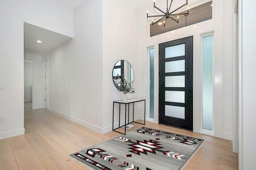 Home Dynamix Premium Sagrada Southwestern Geometric Area Rug, Grey/Red, 5'2"x7'4" in Modern White Entryway