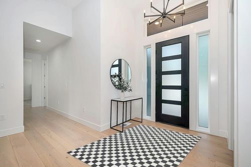 LUXE WEAVERS Checkered Modern Geometric Gray 5x7 Area Rug Non-Shedding Living Room Carpet in Modern White Entryway