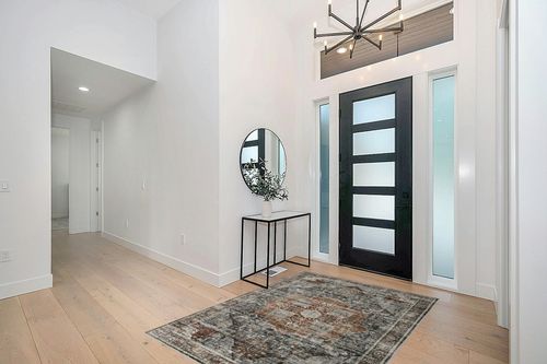 Roxstand 5x7 Area Rugs, Stain Resistant Machine Washable Area Rugs with Non-Slip Backing, Vintage Rugs for Bedroom, Living Room, Large Soft Low Pile Area Rug (Grey/Brown/Tan, 5'x7') in Modern White Entryway