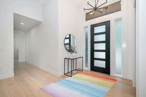Well Woven Kids Rugs Sunrise 5' x 7' Multi Color Modern Printed Machine Washable Area Rug in Modern White Entryway