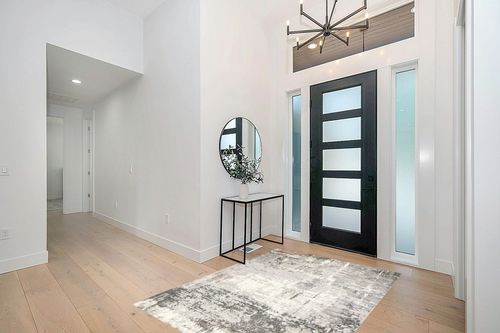 Art&Tuft Washable Rug, Anti-Slip Backing Abstract Area Rug 5x7, Stain Resistant Rugs for Living Room, Foldable Machine Washable Area Rug (TPR22-Green/Grey, 5'x7') in Modern White Entryway