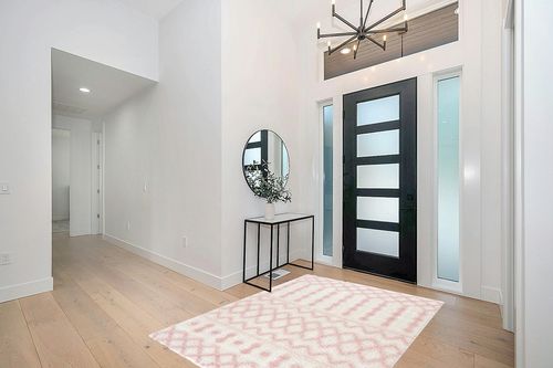 Hauteloom Tilos Moroccan Farmhouse Living Room Bedroom Nursery Shag Area Rug - Shaggy Carpet - Trellis Pattern - High Plush Pile - Cream, Pink, Beige - 5'3" x 7' in Modern White Entryway