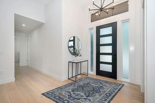 Rugland 3x5 Rug - Stain Resistant Washable Rug, Anti Slip Backing Rugs for Living Room, Vintage Tribal Area Rugs (TPR07-Navy, 3'x5') in Modern White Entryway