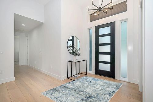 Miukiki 5x7 Area Rugs for Living Room,Anti-Slip Backing Washable Rug,Stain Resistant Abstract Area Rugs,Ultra-Thin Large Home Decor Rug (Blue/Bean Green,5'x7') in Modern White Entryway