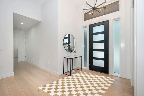Hauteloom Atira Checkered Shag Area Rug - Checkboard Design - High Pile Fluffy Shaggy Touch - Square Tiles - Kids Room, Nursery, Living Room Shaggy Carpet - Yellow, Cream, White - 5'3" x 7'3" in Modern White Entryway