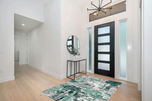 LUXE WEAVERS Abstract Distressed Green 5x7 Area Rug for Living Room in Modern White Entryway