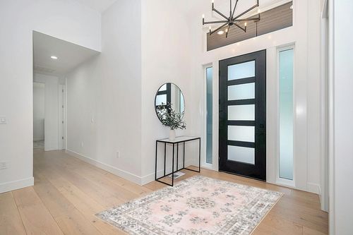 Lahome Boho Machine Washable 5x7 Area Rug,Soft Large Pink Boho Living Room Rug for Bedroom Girls Nursery Mat,Ultra-Thin Non-Slip Playroom Dining Carpet for Home Door Office Kid Room, Peach in Modern White Entryway