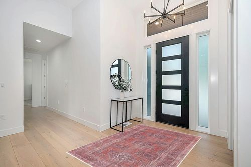 Adiva Rugs Machine Washable Area Rug with Non Slip Backing for Living Room, Bedroom, Bathroom, Kitchen, Printed Vintage Home Decor, Floor Decoration Carpet Mat (RED/Brown, 5' x 7') in Modern White Entryway