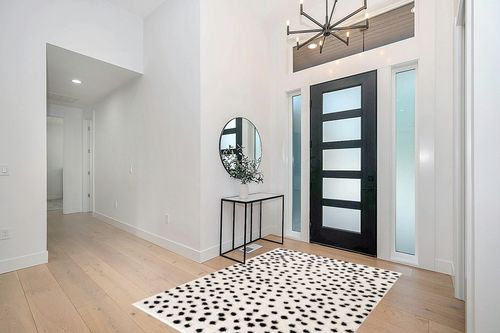 Hauteloom Tilos Dalmatian Living Room Bedroom Nursery Shag Area Rug - Shaggy Carpet - Dot Pattern - High Plush Pile - Black, White - 5'3" x 7' in Modern White Entryway