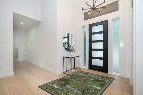 RUGGABLE x Morris & Co Washable Rug - Perfect Bohemian Area Rug for Living Room Bedroom Kitchen - Non-Slip, Child Friendly, Stain & Water Resistant - Owl & Willow Green 5'x7' (Standard Pad) in Modern White Entryway
