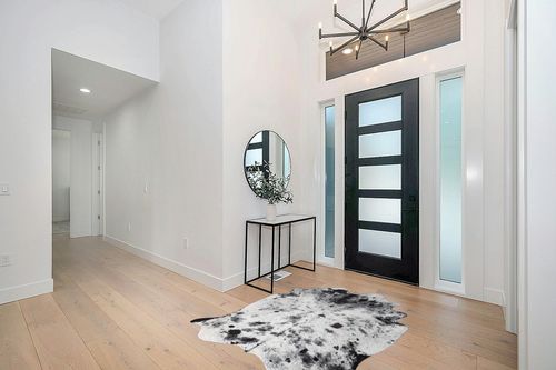 NEOCOZY Exquisite Cowhide Rug, 5.2 x 6.2 ft Faux Cowhide Rug for Living Room Bedroom, Cow Print Rug for Wall,Cow Rugs for Camping picnics, Non-Slip, Cute cowhine Animal Print Floor Rug, Grey White in Modern White Entryway