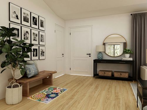 Boho Floral Entryway Area Rug 2x3 Small Throw Rug Colorful Flowers Vintage Non Slip Washable Mat for Floor Carpet Bedroom Dorm Bathroom Laundry Room Living Room Decor in Transitional Minimalistic Entryway