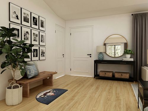 Christmas Scene Winter Santa Claus (2) Half Round Door Mat Indoor Entrance Half Circle Area Rug Semi Circular Door Mat Half Moon Rug for Floor Bathroom Living Room Bedroom Kitchen Fireplace 24"x36" in Transitional Minimalistic Entryway