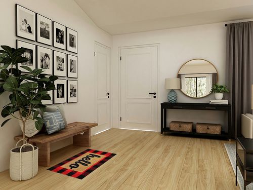 EARTHALL Buffalo Plaid Outdoor Rug Red 27.5 x 43 Inches Cotton Hand-Woven Checkered Front Door Mat, Washable Red Outdoor Rugs Carpets for Layered Door Mats Porch/Front Porch/Farmhouse Red and Black in Transitional Minimalistic Entryway