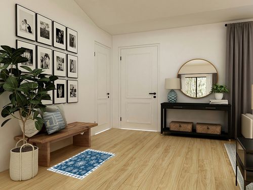 OComster Christmas Rectangle Shape Large Area Rugs - 2 x 3 Feet Xmas Snowflake Winter Line Aesthetics Blue - (Non-Woven + Rubber) Low File Floor Mat in Transitional Minimalistic Entryway