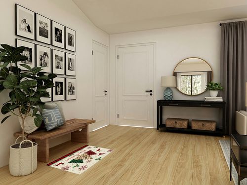 Area Rug, Elk Deer Winter Snowflake Christmas Buffalo Plaid Xmas Tree Area Rug, Living Room Rugs, Area Rugs for Bedroom Decor&Living Room Decor, Carpet 2x3ft Bedroom Rug, Rugs for Living Room in Transitional Minimalistic Entryway