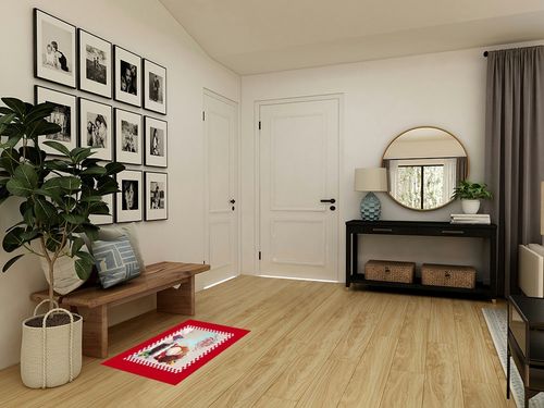 Area Rug 2x3 Feet, Christmas Santa Claus with Cotton Linen Sack Many Gifts Red Plaid Rug, Rugs for Living Room Decor Bedroom Decor Kids Room, Non-Slip Living Room Rugs, Comrft Carpet Washable Rug in Transitional Minimalistic Entryway