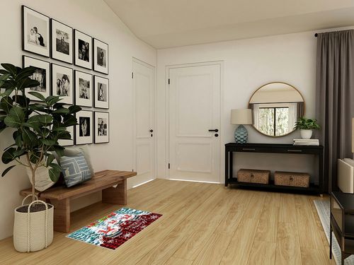 Merry Christmas Area Rug for Living Room, Rectangular Indoor Carpet - 2' x 3', Snowflake Snowman Xmas Tree Red Plaid Non-Skid Bathroom Mat Kitchen Runner Rugs for Bedroom in Transitional Minimalistic Entryway