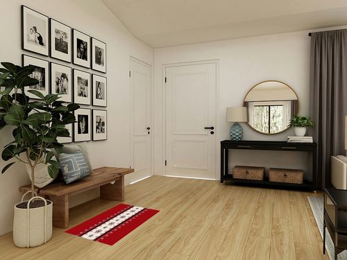 Area Rug, Red Buffalo Plaid Winter Snowflake Xmas Tree Merry Christmas Area Rug, Living Room Rugs, Area Rugs for Bedroom Decor&Living Room Decor, Carpet 2x3ft Bedroom Rug, Rugs for Living Room in Transitional Minimalistic Entryway