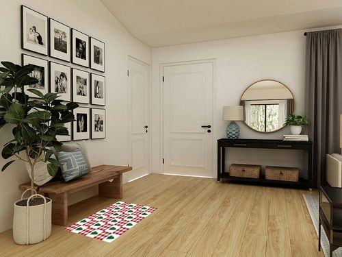 Area Rugs Non-Slip Washable Rug Green Christmas Tree and Red Plaid Indoor Rug Rubber Backing Floor Mats Home Decor Carpet for Living Room Dining Room Non Shedding 2x3 Ft in Transitional Minimalistic Entryway