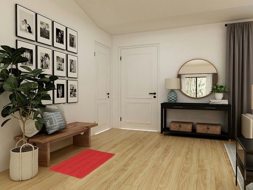 Red Bathroom Rugs Christmas Décor - Extra Soft and Absorbent Red Bathroom Rugs - Machine Wash, Non Slip Striped Bath Mats for Indoor, Kitchen, Toilet Decorations for Christmas ( Red 20''x30 +15''x23) in Transitional Minimalistic Entryway