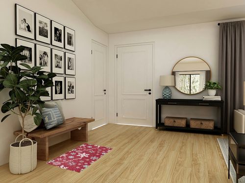 ALAZA Merry Christmas Snowflake Red Kitchen Floor Mat 39x20 Inch,Non-Slip Soft Washable Floor Mat Rug for Hallway Entryway Living Room Bedroom Dorm Office Home Decor in Transitional Minimalistic Entryway