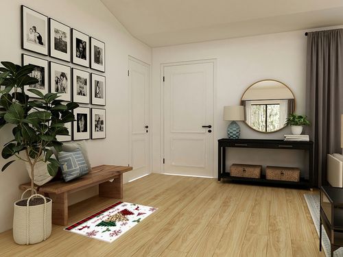 Area Rug, Winter Snowflake Elk Deer Buffalo Check Plaid Christmas Tree Rug, 2x3 Feet Rugs for Living Room Bedroom Kids Room Kids Room Nursery Classroom, Non-Slip Comrft Carpet Washable Rug in Transitional Minimalistic Entryway