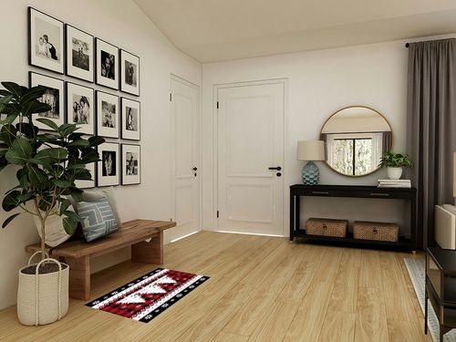 Area Rug, Red Buffalo Plaid Winter Snowflake Xmas Tree Merry Christmas Area Rug, Living Room Rugs, Area Rugs for Bedroom Decor&Living Room Decor, Carpet 2x3ft Bedroom Rug, Rugs for Living Room in Transitional Minimalistic Entryway